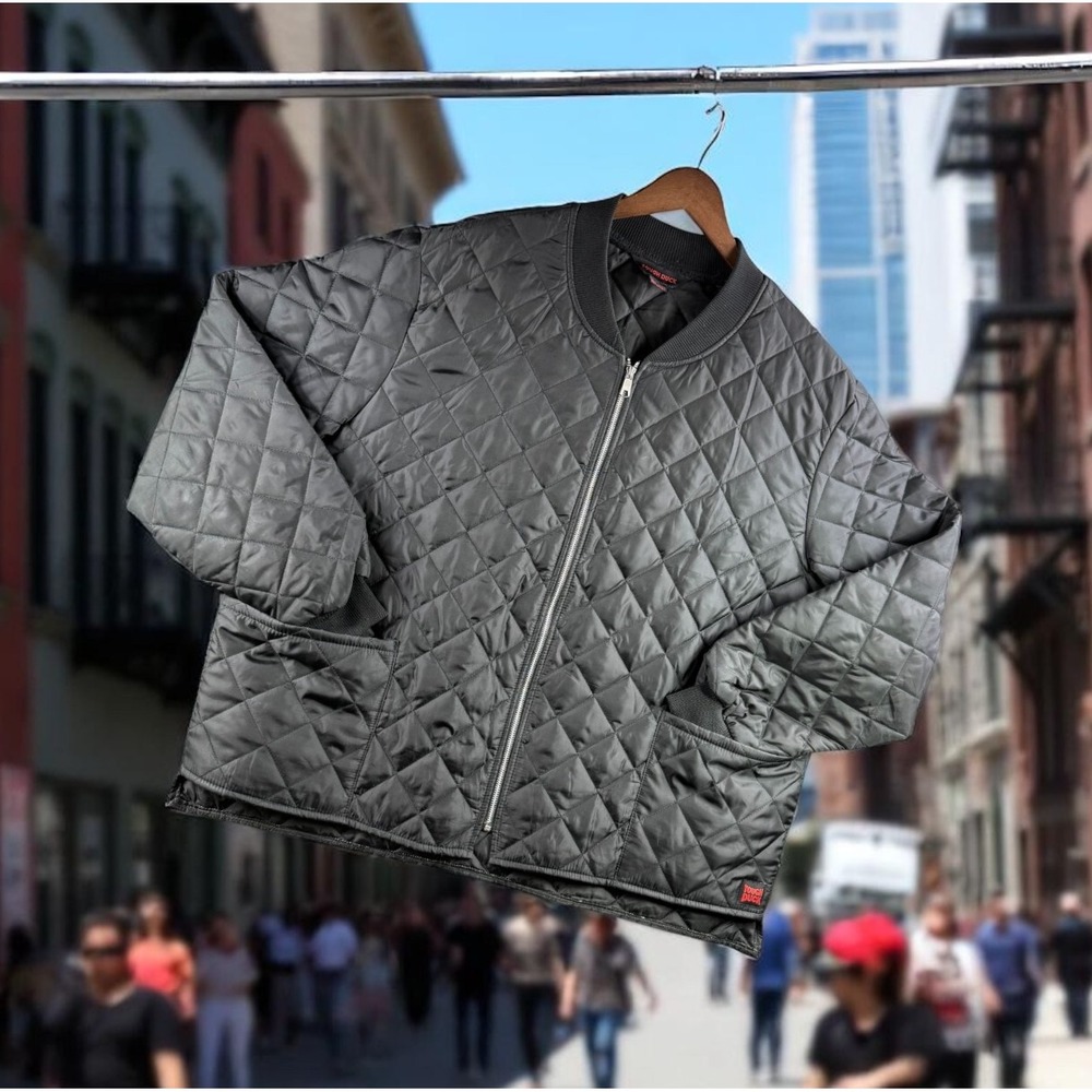 Tough Duck Quilted Jacket Men 3XL Freezer Work Hip Hop Street‎ Y2K Boxy Chore